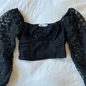 Black long sleeve top
